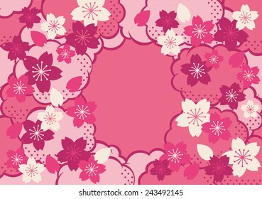 Illustration of beautiful cherry tree sakura