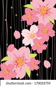 Illustration of beautiful cherry tree(sakura)