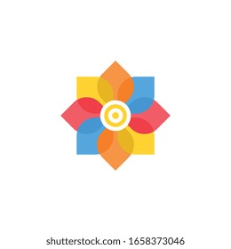 Illustration of beautiful colorful flower stock