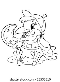 Illustration of the beautiful crow