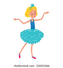 Illustration of beautiful dancing ballerina