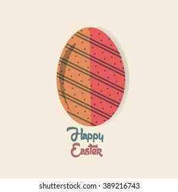 Illustration of beautiful egg and Easter elements for Easter Sunday. 