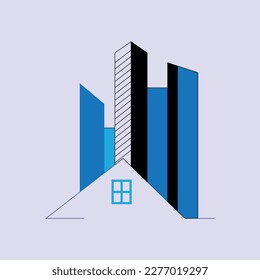 Illustration of a beautiful and Eye Catching Buildings Arts