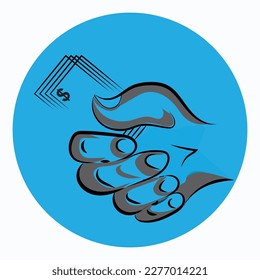 Illustration of a beautiful and Eye Catching Hand Drowning