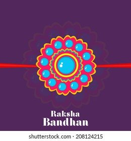 Illustration of beautiful floral decorative rakhi for indian festival Rakshabandhan