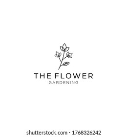 Illustration of a beautiful flower with many leaves attached to the stem.