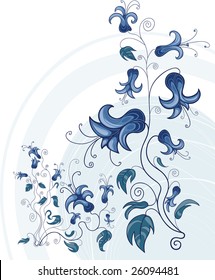 Illustration of Beautiful Flower Ornament