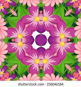 Ilustración de un hermoso patrón de flores