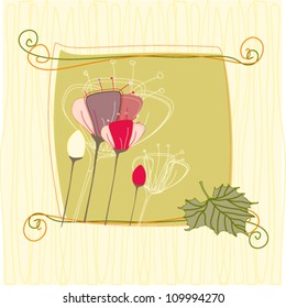 Illustration of beautiful flowers