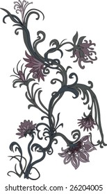 illustration of beautiful flowers - vector