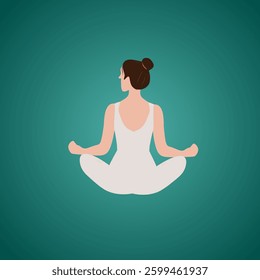 illustration of beautiful girl doing yoga, international yoga day, yoga day banner, yoga day background