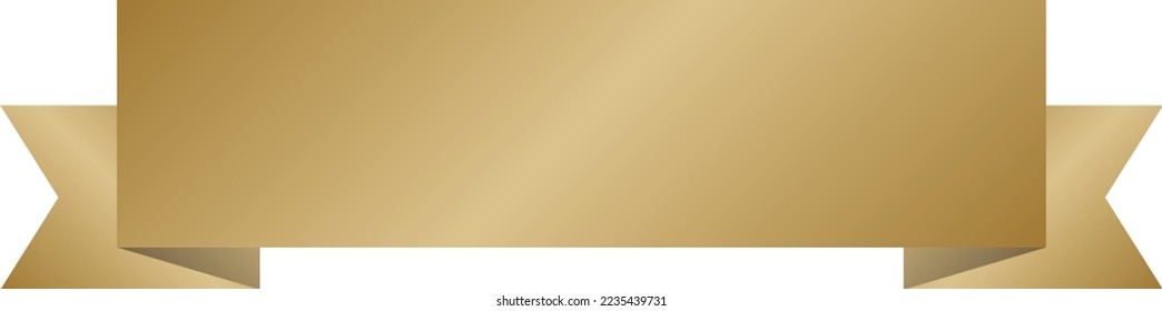 Illustration of beautiful gold and copper ribbons and labels