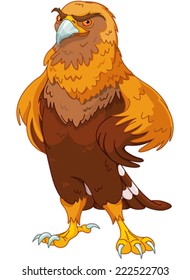 Illustration of beautiful golden eagle