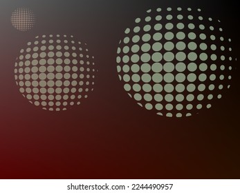 Illustration of a beautiful gray circle on a dark red background.