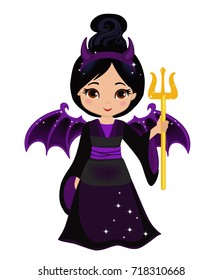 Illustration of  beautiful halloween princess.