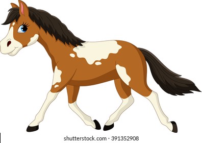 Illustration of a beautiful horse isolated on white background