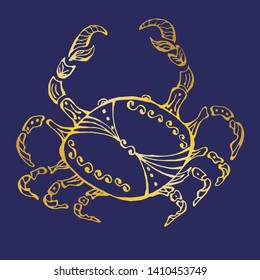 illustration - a beautiful image with the sign of the zodiac - cancer.