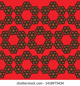 
Illustration of Beautiful Indonesian Batik Pattern honeycomb motif