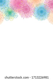 
It is an illustration of beautiful Japanese fireworks