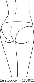 Illustration of beautiful Japanese woman hip line drawn in vector - Shutterstock ID 1638928858