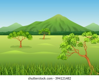 Illustration of Beautiful jungle background