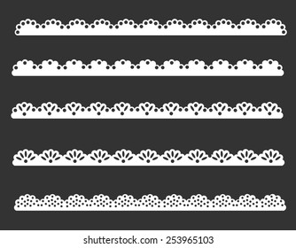 Illustration Of Beautiful Lace Pattern Divider / Frame Set