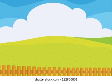 Illustration of a beautiful landscape