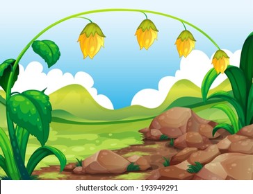Ilustración de un hermoso paisaje