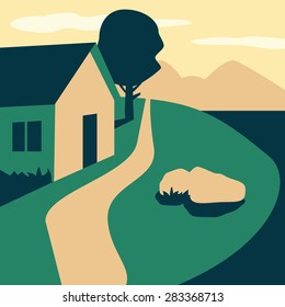 illustration of beautiful landscape