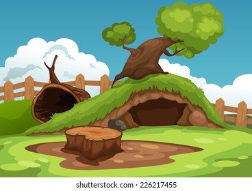 Illustration of beautiful landscape background vector