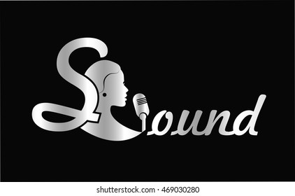 the illustration - beautiful logo - on the theme of music.