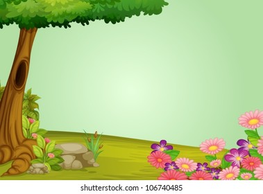 illustration of beautiful nature and greenery