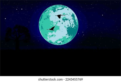 illustration of a beautiful night