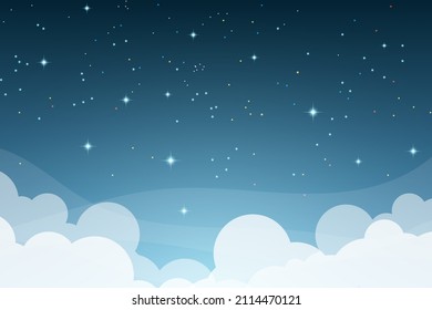 Illustration of a beautiful night sky