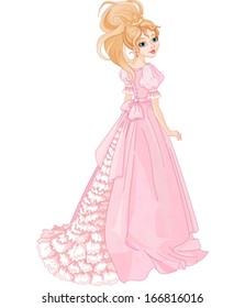 Illustration of beautiful princess 