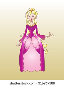 Illustration of beautiful princess 