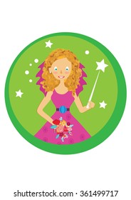 Illustration of beautiful princess