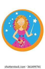 Illustration of beautiful princess
