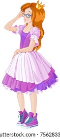 Ilustración de la bella princesa 