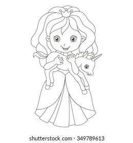  57 Collection Coloring Pages Princess Unicorn  Free