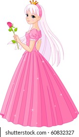 Illustration Beautiful Princess Rose Stock Vector (Royalty Free ...