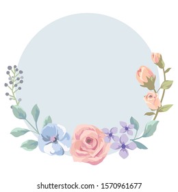 Illustration of beautiful rose frame