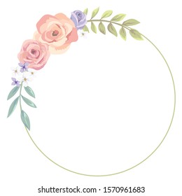 Illustration of beautiful rose frame