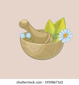 illustration of a beautiful set of spa items with background