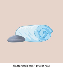 illustration of a beautiful set of spa items with background