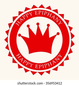  Illustration of a beautiful Stamp for Happy Epiphany.