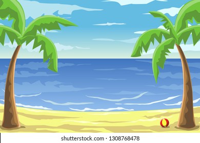 Illustration einer schönen Sommerlandschaft