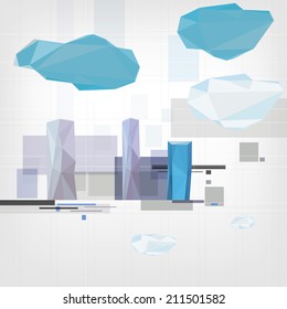 The illustration of  beautiful technology background. Vector image.