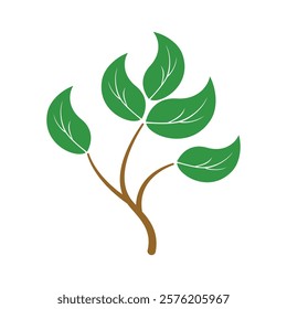 Illustration of a beautiful tree. Tree icon isolated on white background for your web and mobile app design. Illustration element design with nature theme. plants and trees