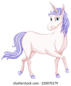 Illustration of a beautiful unicorn
